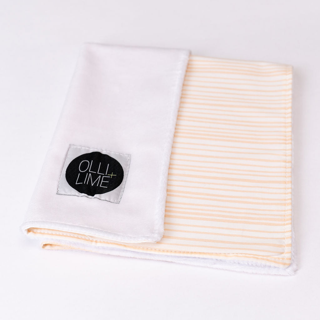 Tangerine Tiger - Lovey Cuddle - Tangerine Stripes on Ivory - Olli+Lime